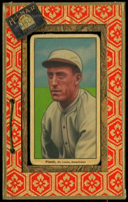 Picture, Helmar Brewing, T206-Helmar Card # 450, Eddie PLANK (HOF), Brown visor and cream cap, St. Louis Browns